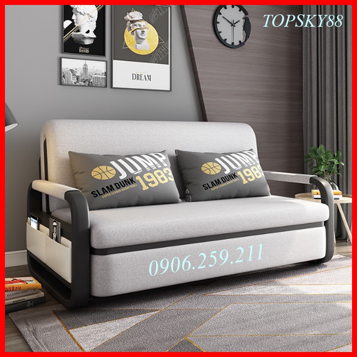 Sofa giường có ngăn chứa đồ - Giường gập gọn - Ghế salon khung thép không gỉ - Giường xếp 1,28x1,9M