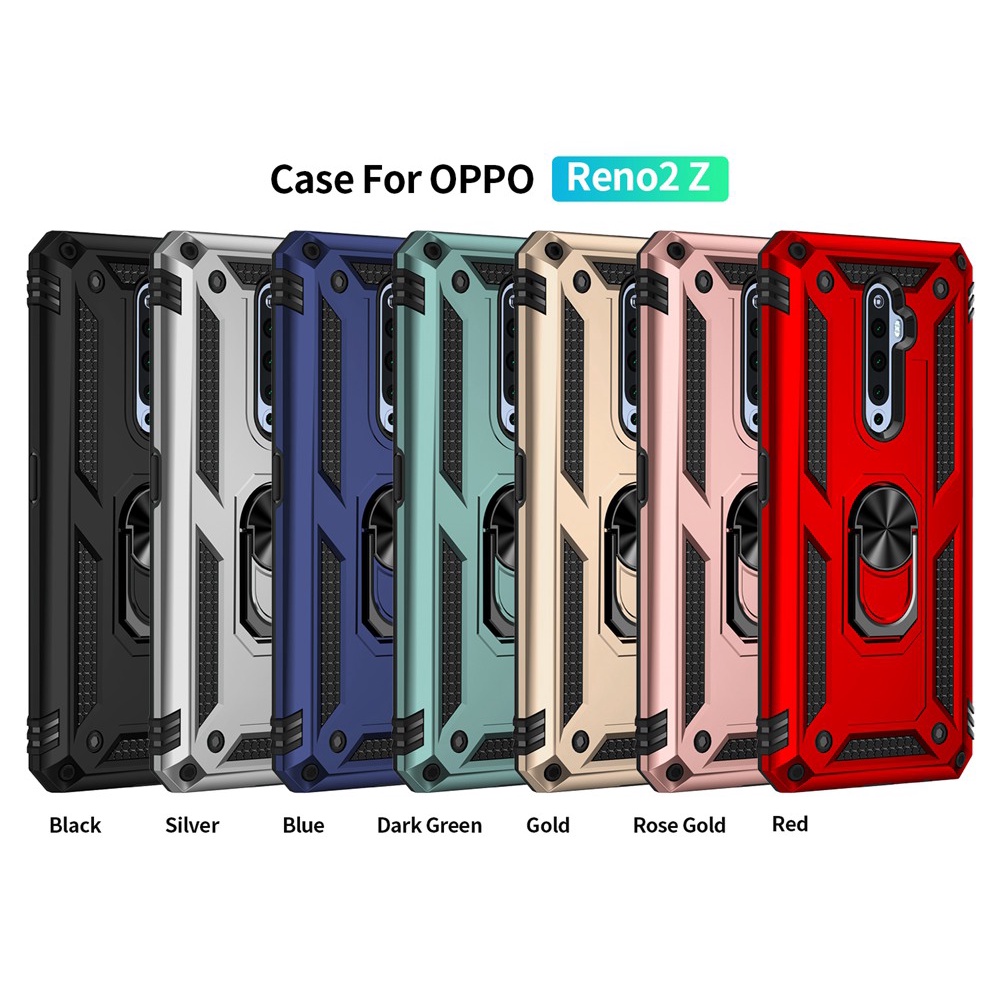 Ốp Điện Thoại PC Cứng Kèm Vòng Khuyên Đỡ Chống Sốc Cho Oppo Reno 2Z / 2F Oppo Reno2 Z F