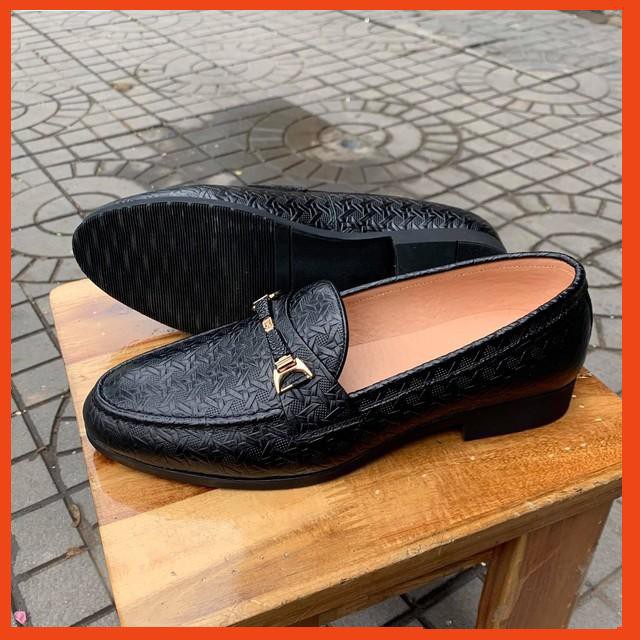 Giày lười nam da bò 100%✅ Giày da nam băng xích thời trang ❤️ ĐẾ KHÂU CỰC BỀN ❤️ Bảo hành nổ da 1 năm✅ Mã K26
