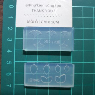 Khuôn silicon trang trí nail - key cap resin hình chiếc lá