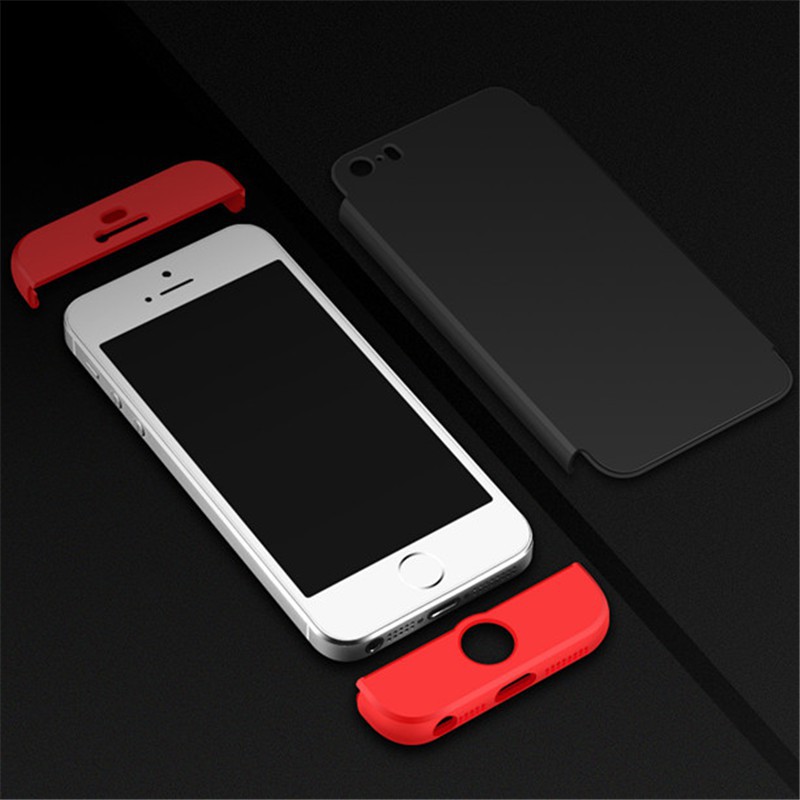 Ốp điện thoại hỗn hợp cứng bảo vệ 360 độ chống sốc iPhone 5 5S SE