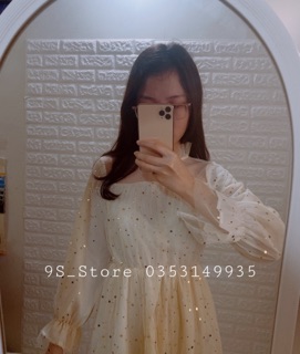 [CÓ SẴN][FREESHIP50K] VÁY CÔNG CHÚA UZZLANG ĐÍNH SAO LẤP LÁNH ( ảnh thật shop chụp ở cuối )