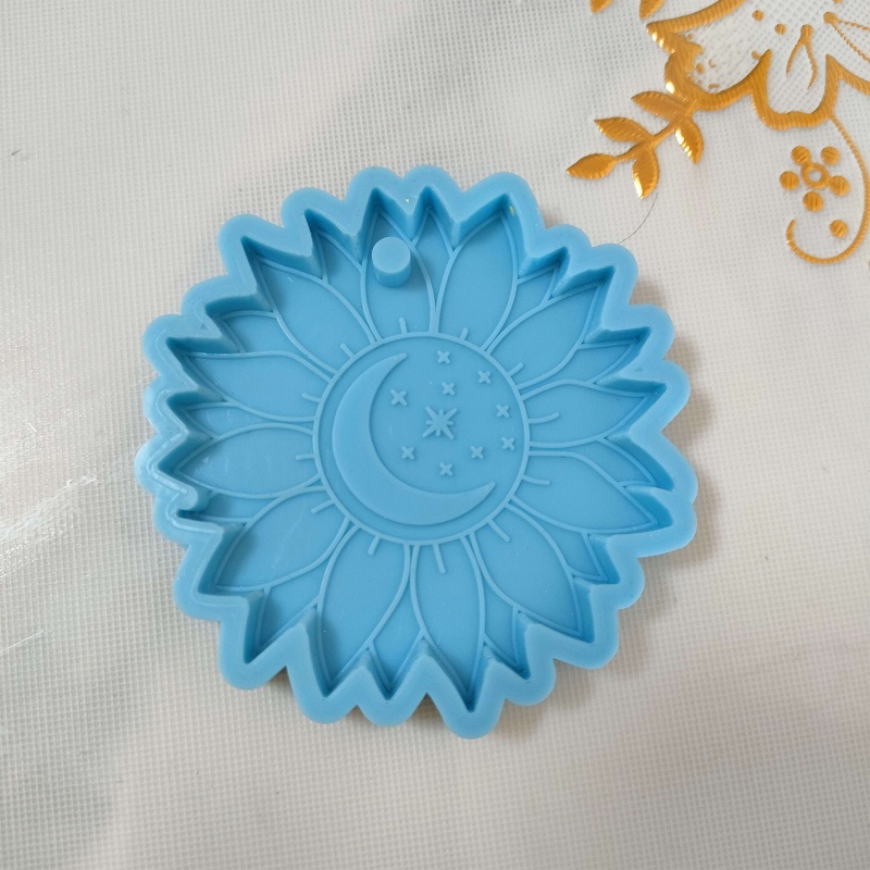 Khuôn Silicone Hình Hoa Hướng Dương Làm Móc Khóa DIY