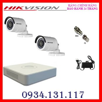 TRỌN BỘ 2 CAMERA HIKVISION 2.0MP DS-2CE16D0T-IRP
