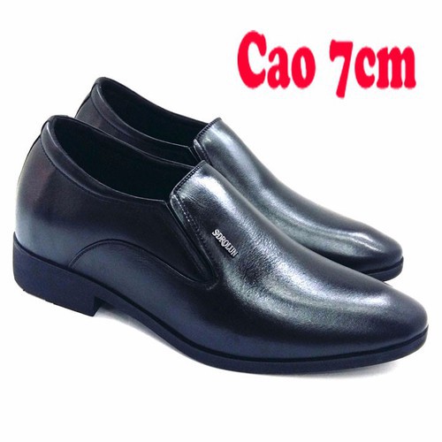 Giày tăng chiều cao nam 6cm- Giày độn đế nam da bò[TẶNG XI + BÀN CHẢI] -CAM KẾT 2 NĂM BẢO HÀNH