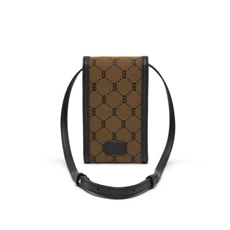 Túi Đeo Chéo Mini MLB Boston  Monogram Diamond Jacquard Cell Phone Cross Bag Red Sox 3ACRH011N-43BGD