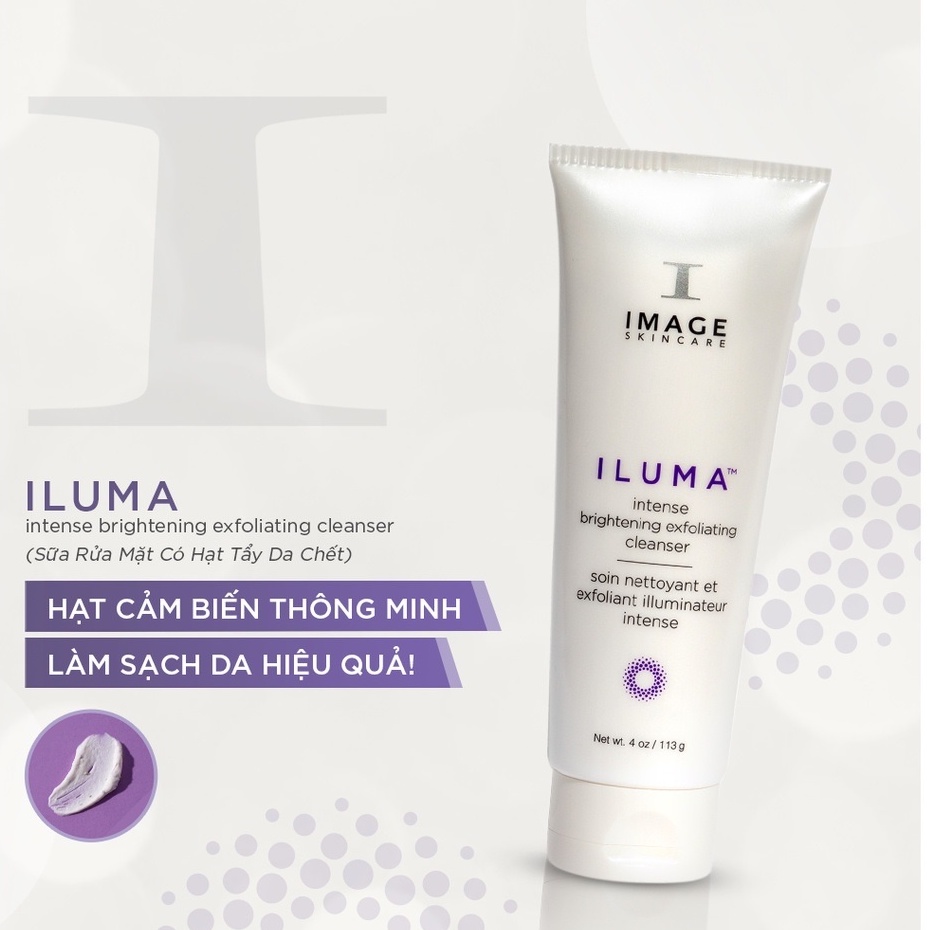 [TEM CHÍNH HÃNG] Sữa Rửa Mặt Tẩy Tế Bào Chết, Sáng Da Mờ Thâm Nám Image Iluma Intense Brightening Ex