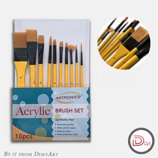 [DIMY ART] Bộ cọ vẽ Acrylic Art Power 10 cây nhiều đầu