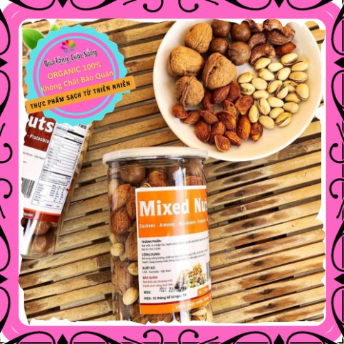 [Mới ra lò] Hạt Mix Nuts 5 loại Hạt Macca – Hạnh nhân – Hạt Dẻ cười – Hạt Điều – Hạt Óc chó GIÀU CHẤT XƠ, TỐT CHO TIM | BigBuy360 - bigbuy360.vn