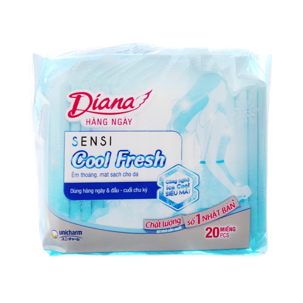 Băng Vệ Sinh Diana Hàng Ngày Sensi Cool Fresh Gói 20 Miếng