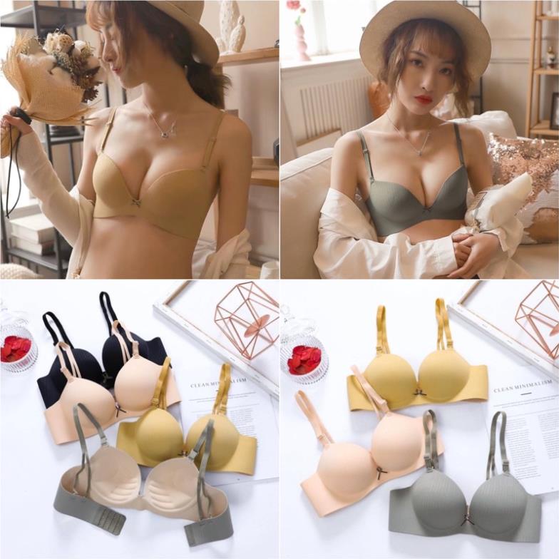 Áo Lót Su Softie Phối Kẻ Chìm Nâng Ngực Thời Trang Dành Cho Nữ 541