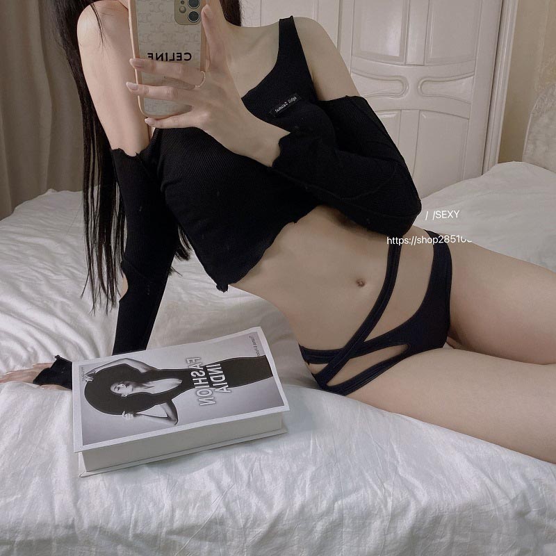 Quần lót nữ sexy iBra's Store cotton trơn cao cấp Quần lót gợi cảm liền mạch chéo hông khoét eo siêu quyến rũ i95