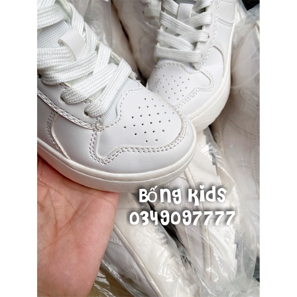 Giày Sneakers Cao Cổ Bé Trai Cao Cổ Trắng ZR(có lỗi)