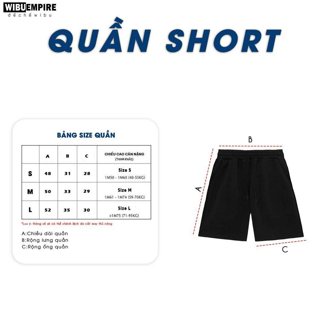 WIBU EMPIRE | Quần Short Nỉ Dày Nam Nữ Unisex - Form Chuẩn | SAIYAN PRODIGY SHORTS