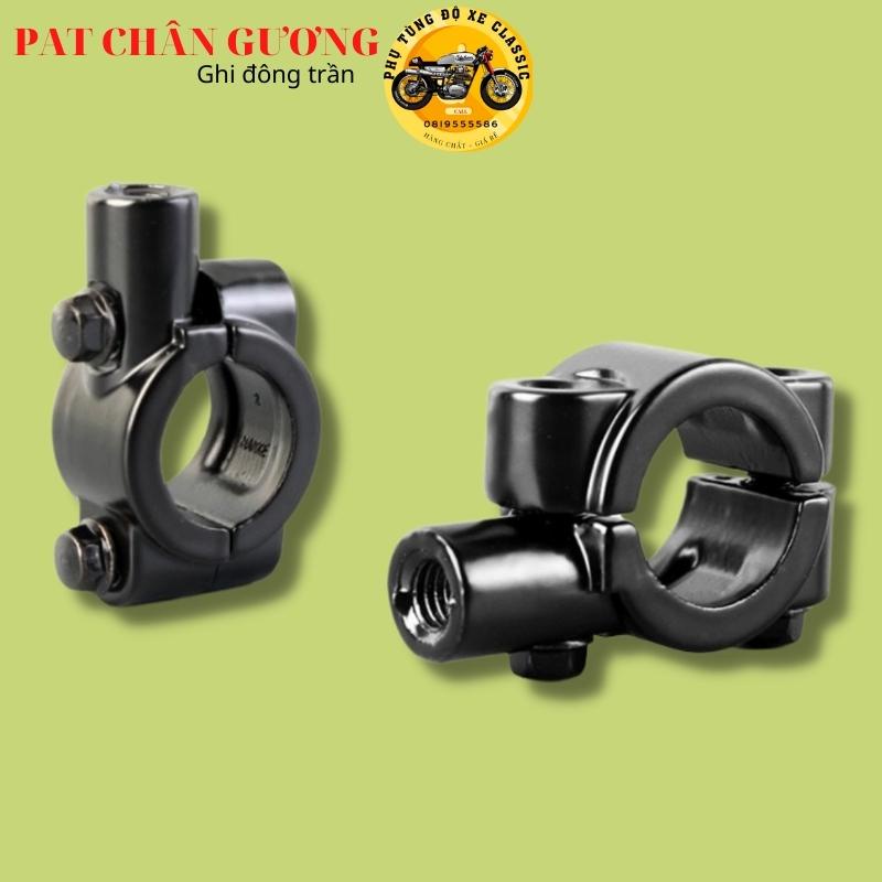 Giá gắn chân gương 10mm, cùm gắn gương kiểng cho ghi đông trần 22mm xe máy độ