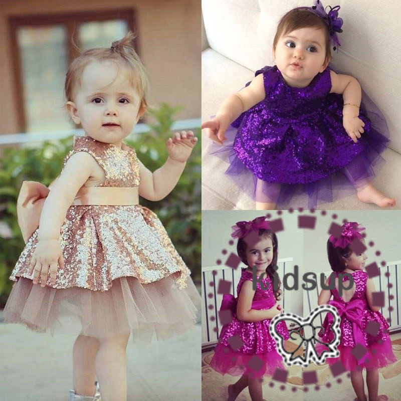 Đầm xòe sát nách lấp lánh xinh xắn cho bé gái