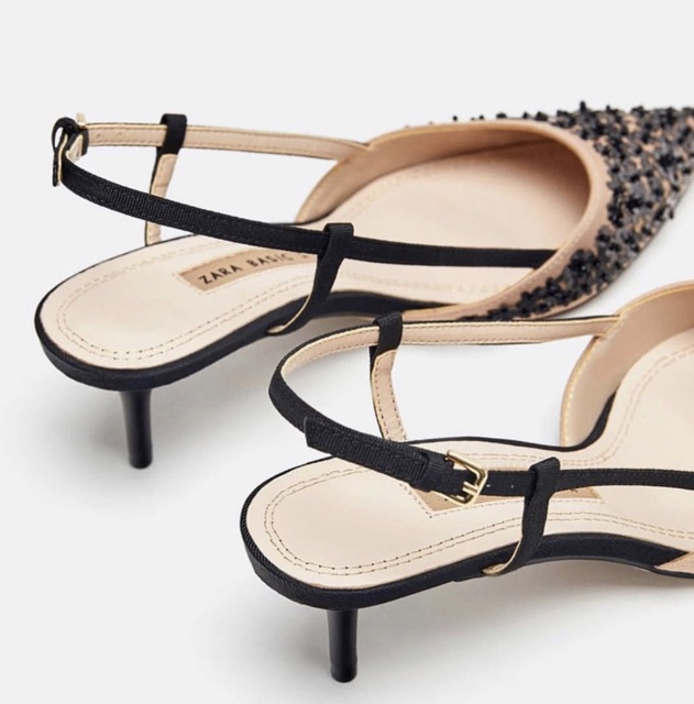 GIÀY CAO GÓT ZARA ĐÍNH HOA HÀNG TUỒN