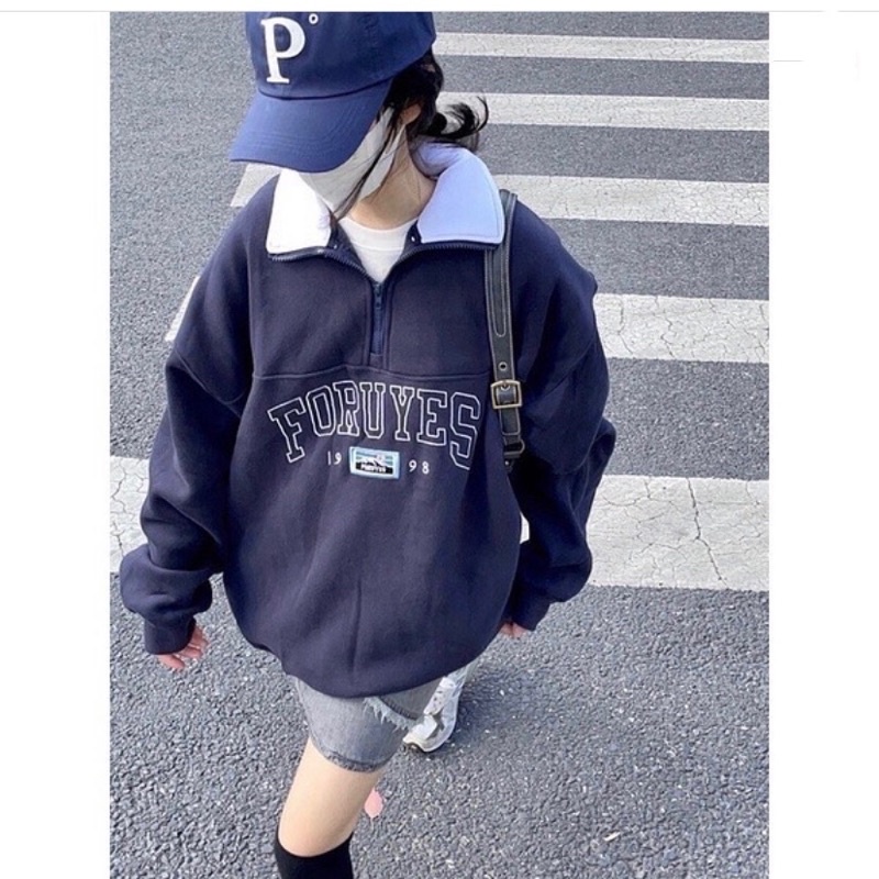 Áo khoác Sweater Form Rộng Unisex Tay Bồng Nam Nữ CORRAGE Pinkgenz