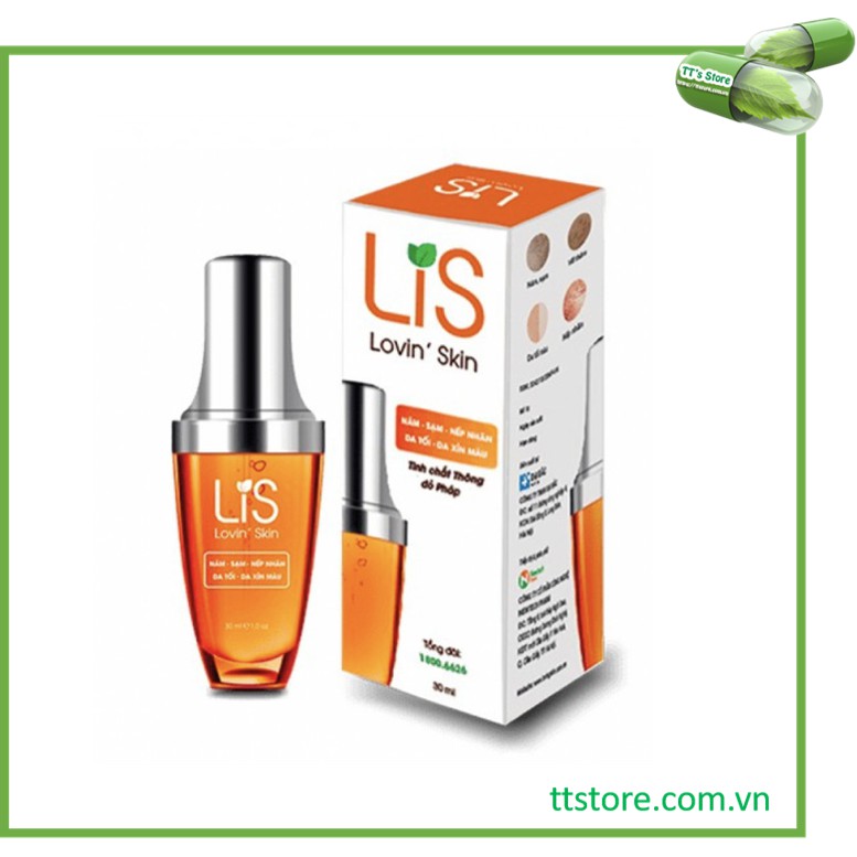 Gel dưỡng da LiS Lovin skin 30ml - Tinh chất thông đỏ [loving, nám da, sạm, lovin']