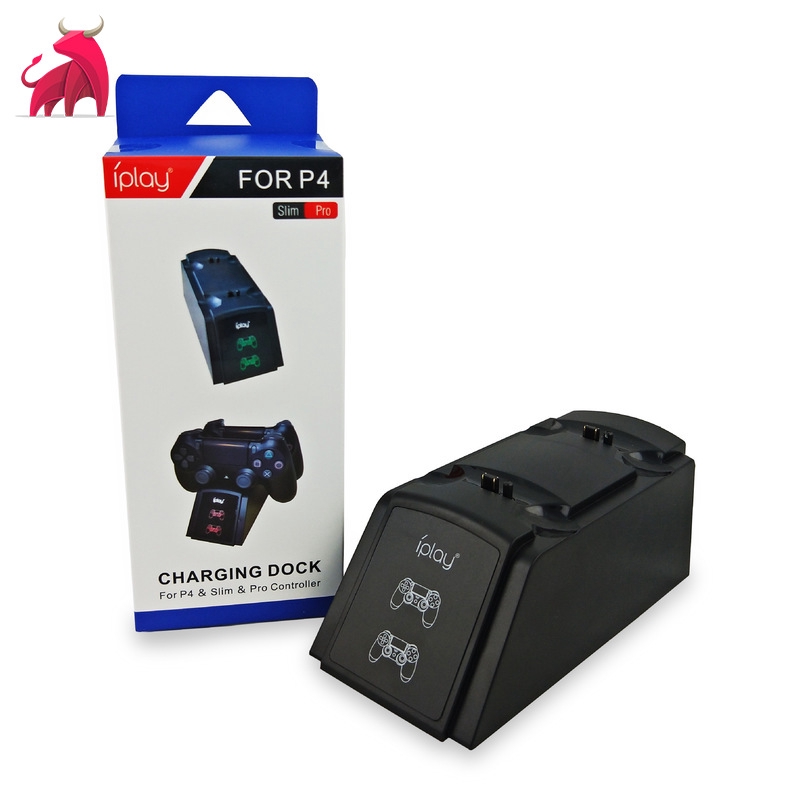 Đế sạc đôi cho tay cầm không dây PS4 có đèn LED