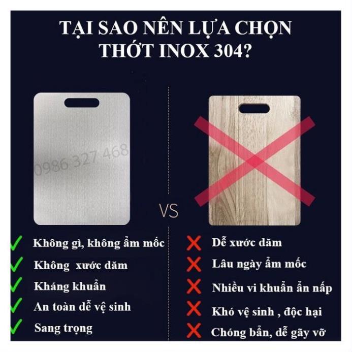 [SỈ- TUYỂN ĐL] Thớt Inox Cường Lực 304 - KHÁNG KHUẨN KHỬ MÙI - CHỐNG ẨM MỐC - KHÔNG HAN GỈ - DỄ VỆ SINH