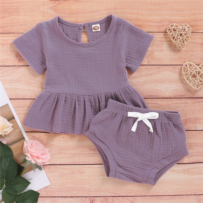 Mikrdoo Áo Thun Và Quần Short Cho Bé