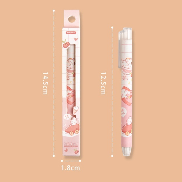 Gôm Tẩy Dạng Nhấn Bằng Cao Su Họa Tiết Hoạt Hình Dễ Thương Có Thể Thu Gọn