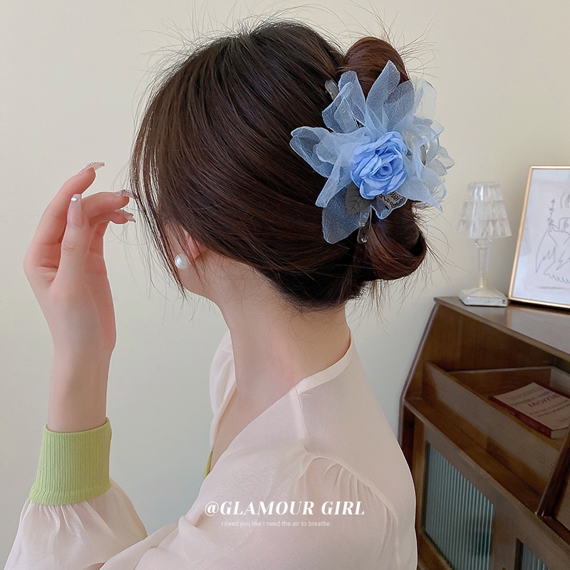 Kẹp Tóc Họa Tiết Hoa Lá Phong Cách retro Thời Trang