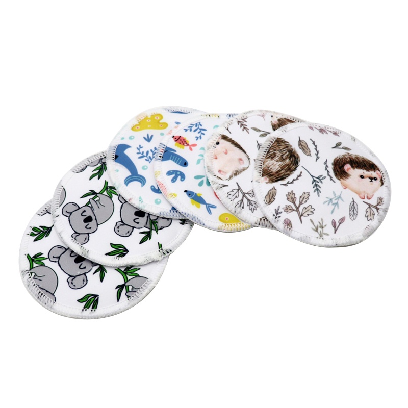Set 6 Miếng Đệm Ngực Siêu Thấm Nước Có Thể Giặt Sạch Tái Sử Dụng Dành Cho Mẹ Đang Cho Con Bú