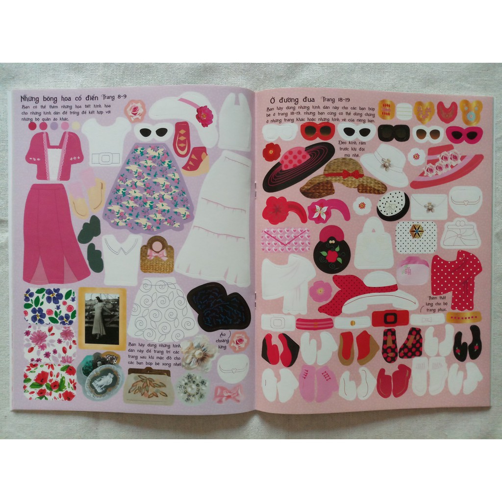 Sách - Dán Hình Sáng Tạo Trang Phục Búp Bê 69N - Bộ Sưu Tập Mùa Xuân | BigBuy360 - bigbuy360.vn