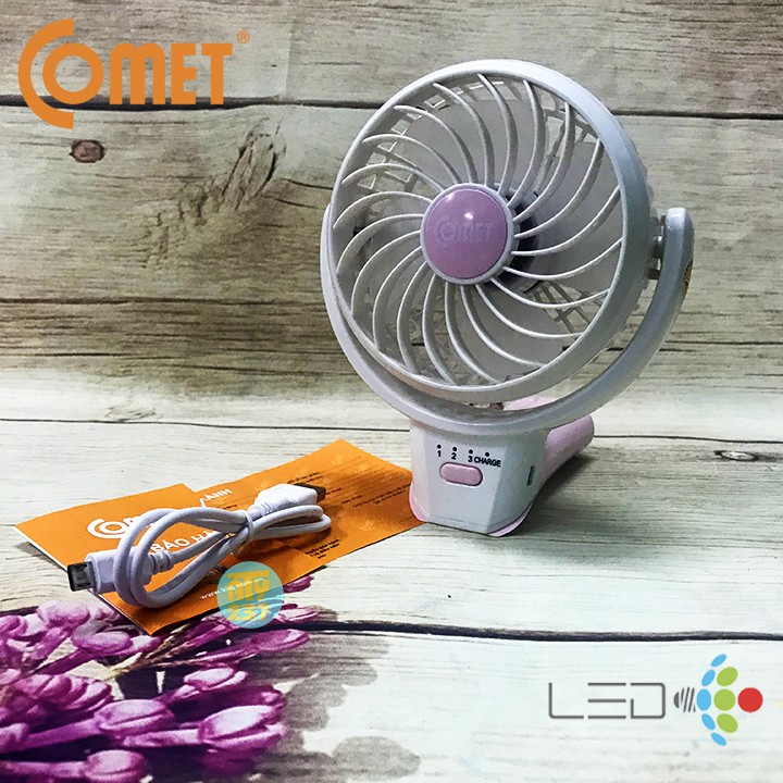 Quạt sạc cầm tay Comet CRF0904 sạc USB (xanh,hồng) | BigBuy360 - bigbuy360.vn