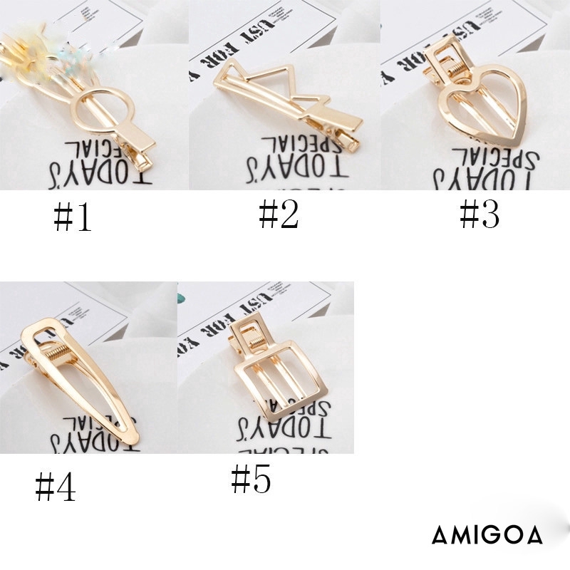 【Amigoa】Kẹp tóc kim loại Hàn Quốc Pearl Set Hairpin Minimalist / COD