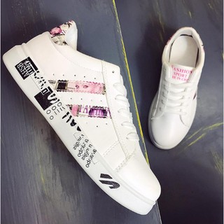 [GIÁ HỦY DIỆT] Giày nữ sneaker siêu đẹp 2 vạch xanh - hồng