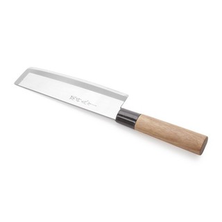 Dao thái cán gỗ Mitsuboshi 17cm (dao 8) (Nâu nhạt)