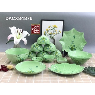 BỘ BÁT ĐĨA, BỘ ĐỒ ĂN GỐM SỨ BÁT TRÀNG
