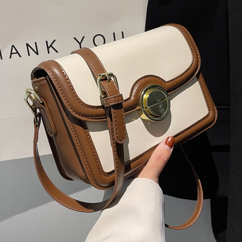 Túi vuông nhỏ thời trang IELGY màu retro có thể điều chỉnh cho phụ nữ