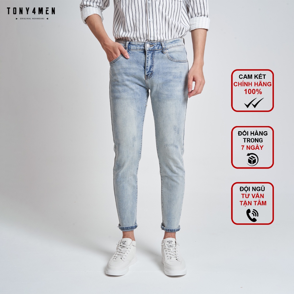 Quần Jeans Nam TONY4MEN Form Slimfit  Basic QJ1012