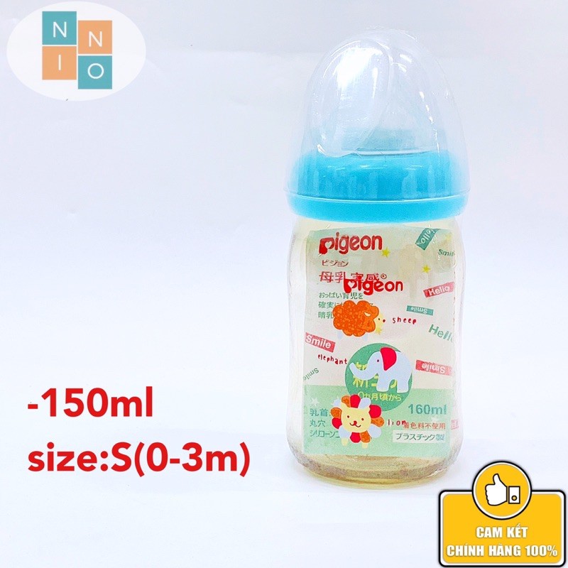 Bình sữa Pigeon Nội Địa Nhật Nhựa Ppsu cao cấp,Núm vú silicon siêu mềm như ti mẹ 160ml và 240ml