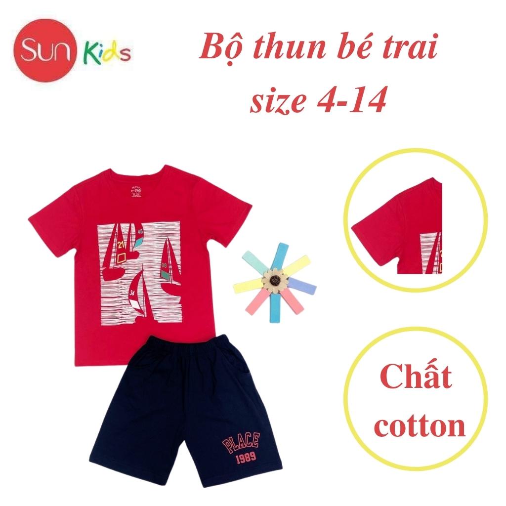 Đồ bộ bé trai, bộ thun bé trai chất cotton, nhiều màu, size đại 4-14 tuổi - SUNKIDS