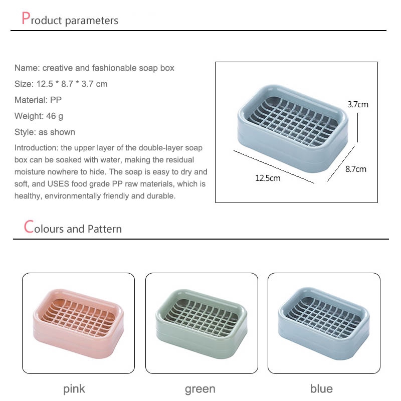 1 Khay Nhựa Để Xà Phòng Chống Trượt | BigBuy360 - bigbuy360.vn