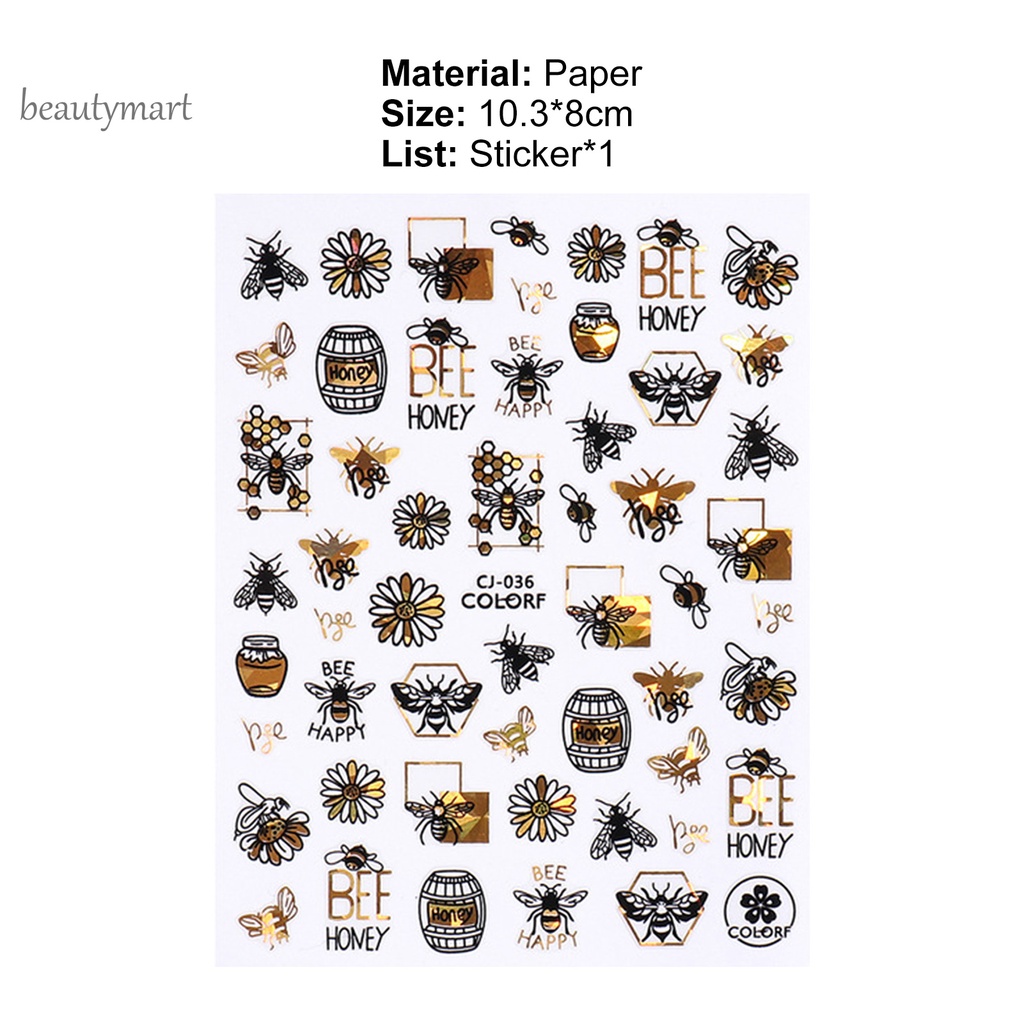 [Hàng mới về] Miếng dán trang trí móng tay màu đen in chữ tiếng anh họa tiết độc đáo