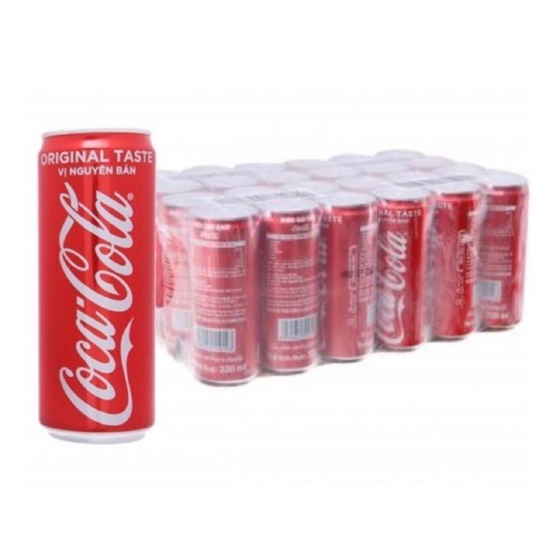 Thùng 24 Lon Coca Cola Vị Nguyên Bản 330ml