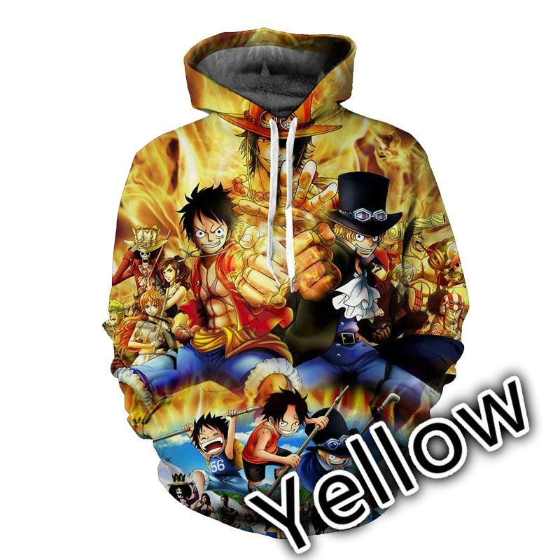 Áo Hoodies Có Nón Dài Tay In Hình 3D Nhân Vật Anime One Piece | BigBuy360 - bigbuy360.vn