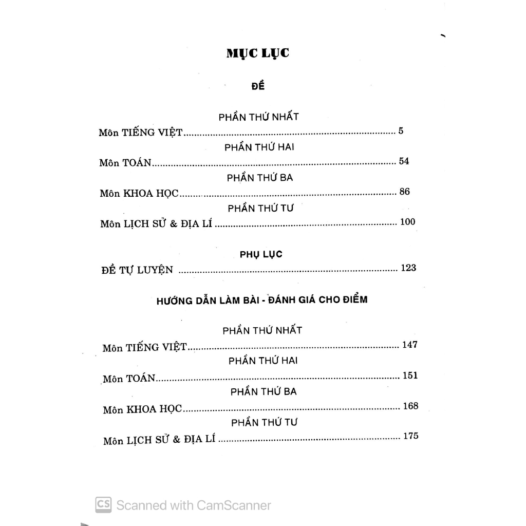 Sách - Đề Kiểm Tra Định Kỳ Tiếng Việt - Toán - Khoa Học - Lịch Sử - Địa Lí 5