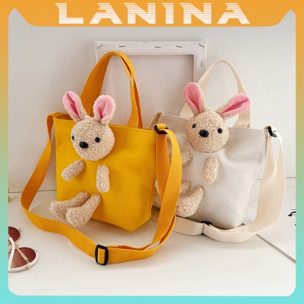 Túi tote vải canvas cỡ nhỏ đeo chéo trơn mềm đi học đẹp giá rẻ TT4