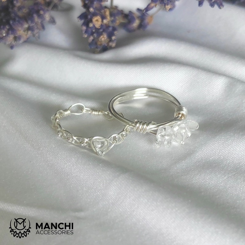 Nhẫn đá Clear Quartz handmade