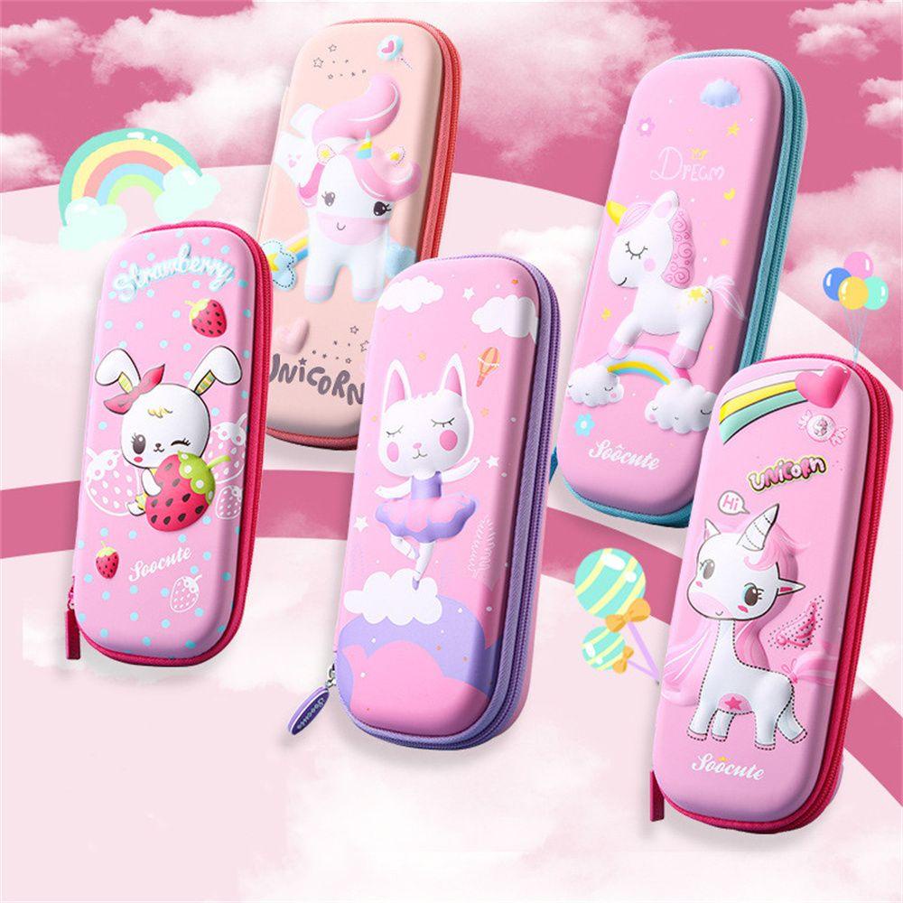 Túi Đựng Bút 3D Bằng EVA Họa Tiết Động Vật Dễ Thương Cho Bé Ốp