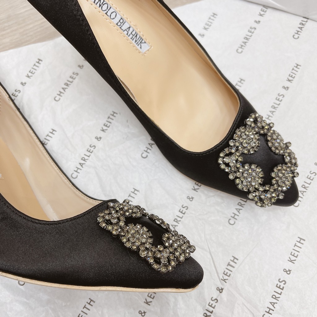 Giày cao gót Manolo 8cm hàng Quảng Châu fullbox túi giấy