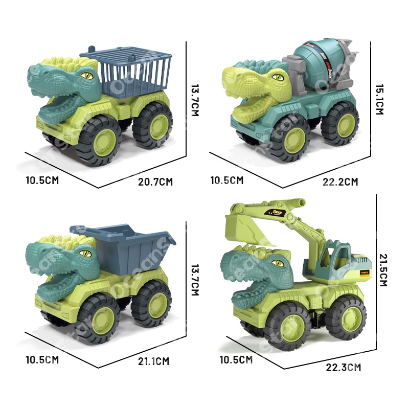 Đồ hơi xe tải xúc đất SEA SUN TOYS hình khủng long ngộ nghĩnh cho trẻ em