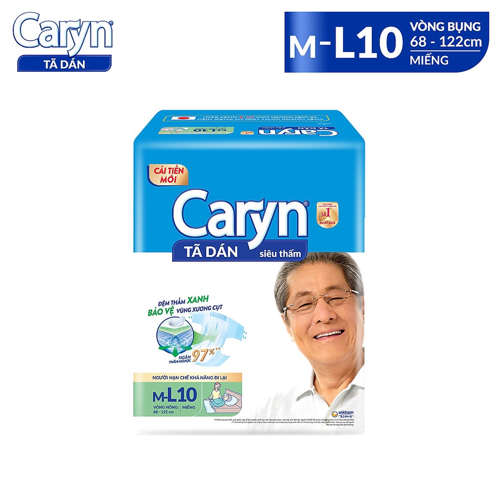 Tã Bỉm Dán Người Lớn Caryn Size ML10